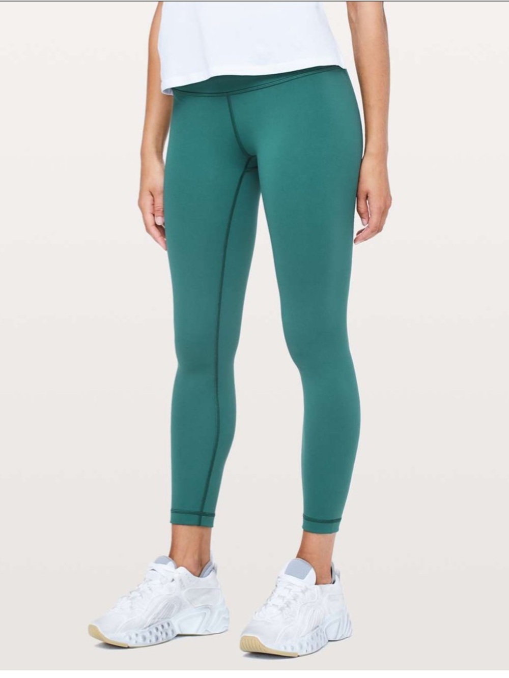 Lululemon Wunder Under Hi-Rise Pant 7/8 Leggings Size 4 Green Jasper 25”